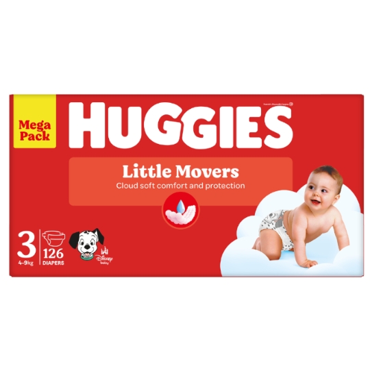 Couches 4-9kg - Taille 3 HUGGIES LITTLE MOVERS