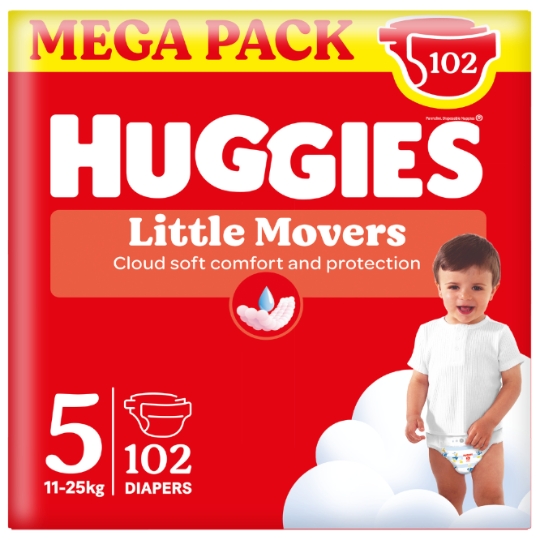 Couches 11-25kg - Taille 5 HUGGIES LITTLE MOVERS