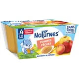 Compote Bébé Pommes Pêches Sans Sucres Ajoutés NATURNES