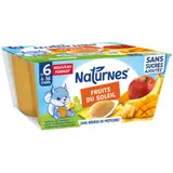 Compote Bébé Fruits du Soleil Sans Sucres Ajoutés NATURNES