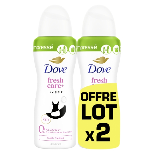 Déodorant spray compressé Anti-traces 72H Invisible Care DOVE