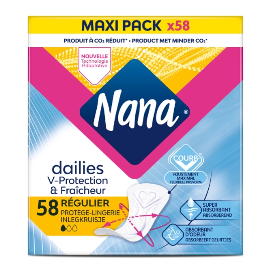 Protège-slips Régulier Dailies V-Protection Et Fraîcheur NANA
