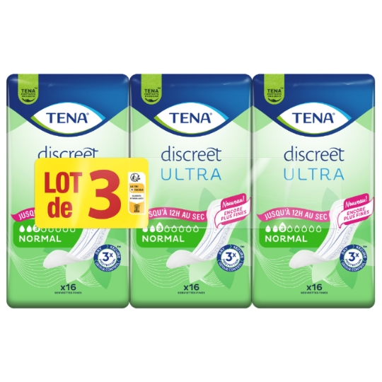 Serviettes Fuites Urinaires Discreet Ultra Normal TENA
