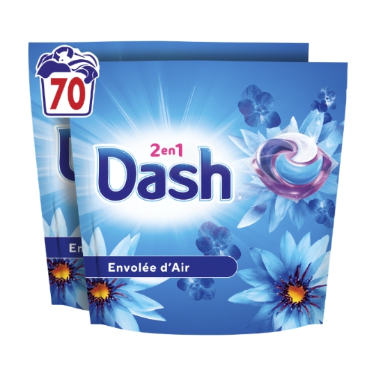 Lessive Capsules de Lavage 2 en 1 Envolée d'Air DASH