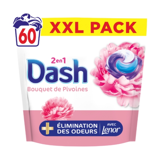 Lessive en Capsules Bouquet de Pivoines DASH 2 IN 1