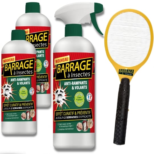 3 Barrages Aux Insectes - Raquette Offerte - Venteo - Solution Anti-insectes Ram VENTEO