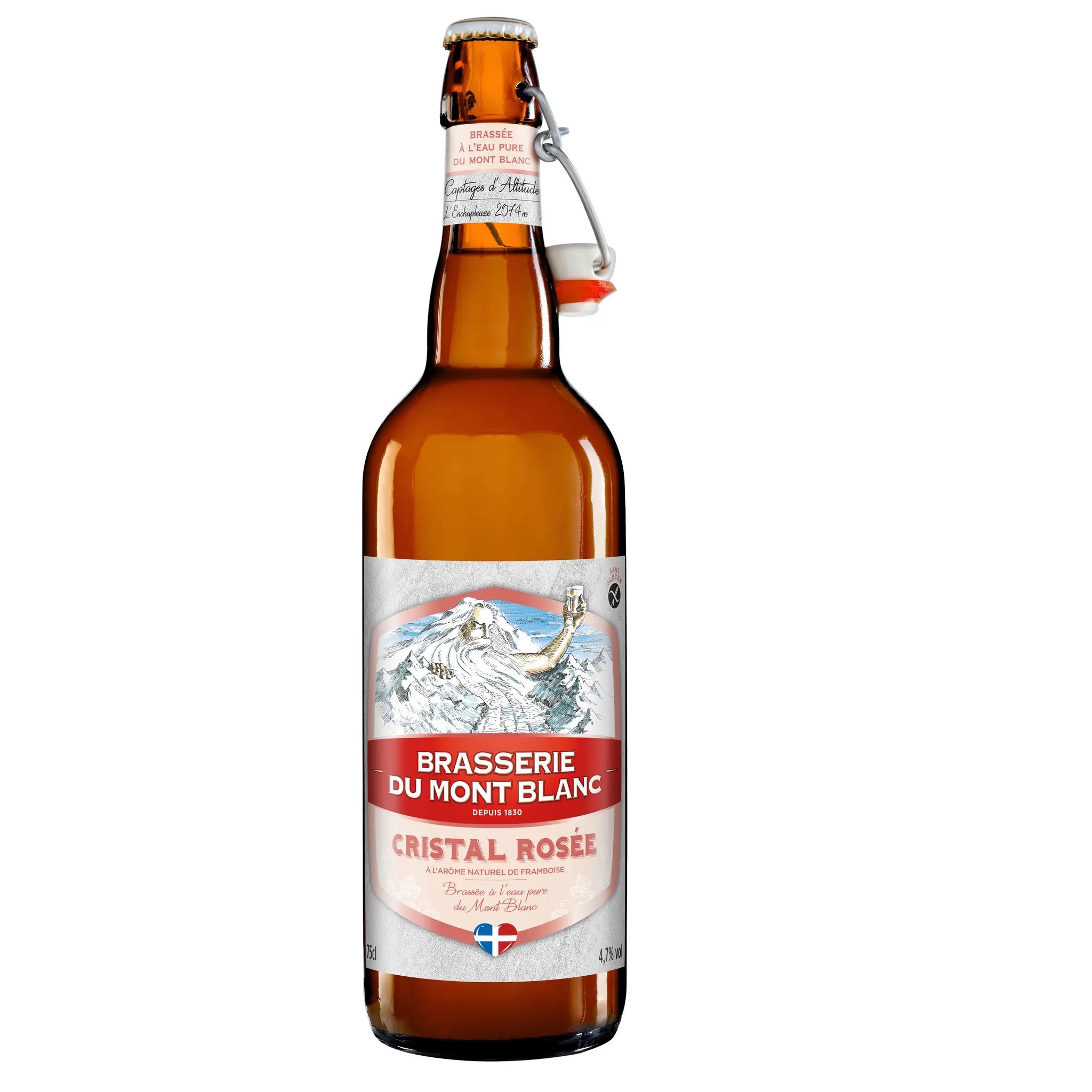 BRASSERIE DU MONT BLANC Cristal rosée Bière aromatisée à la framboise 4.7%
