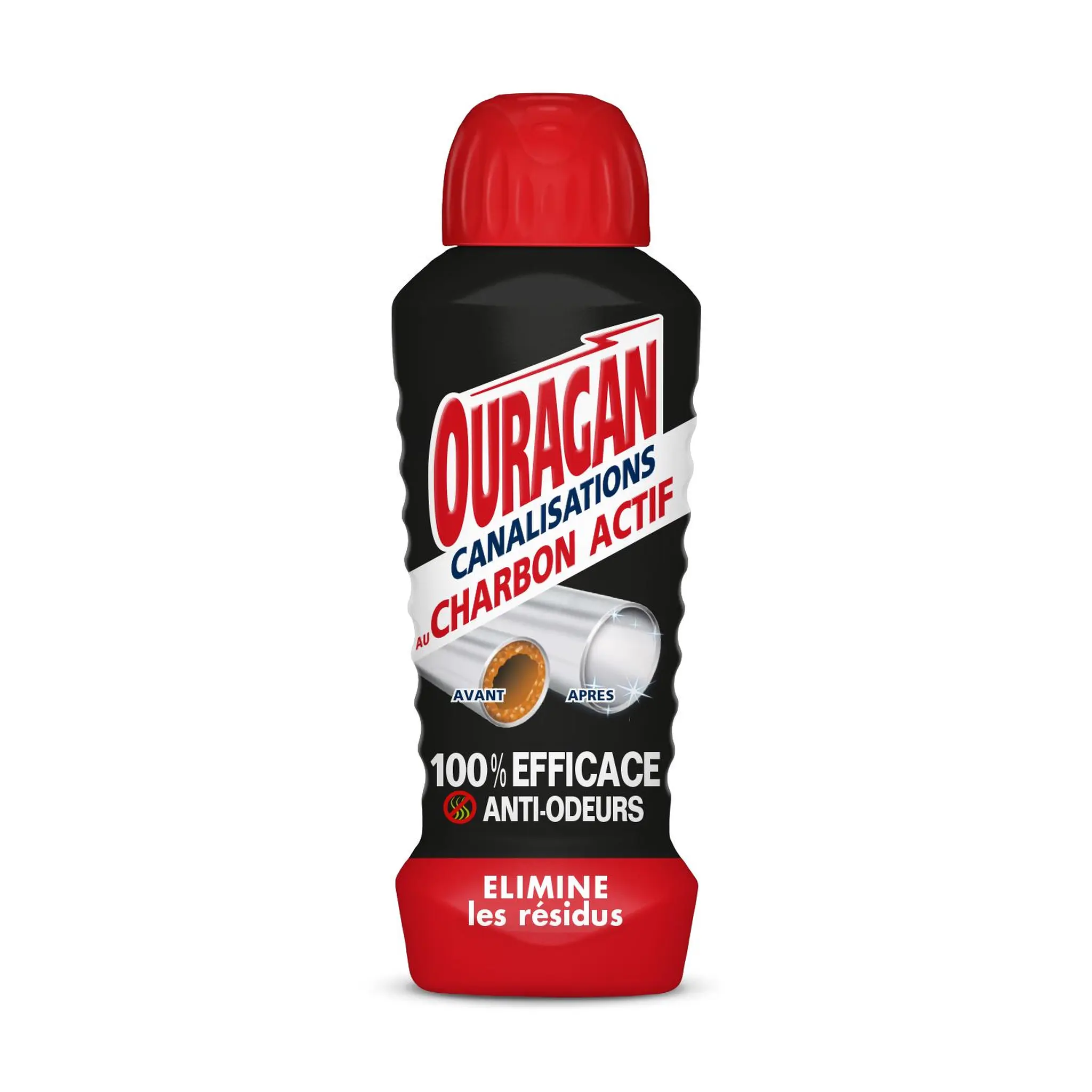 OURAGAN Gel entretien canalisations au charbon actif anti-odeurs