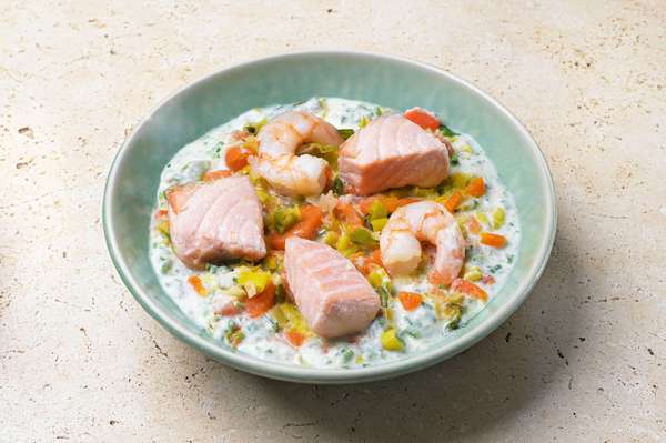 Blanquette légère saumon & crevettes, Frichti (380 g)
