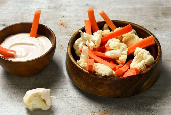Carottes et chou-fleur à croquer sauce harissa, Frichti (260 g)