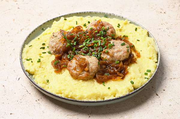 Boulettes de poulet & polenta crémeuse, Frichti (330 g)