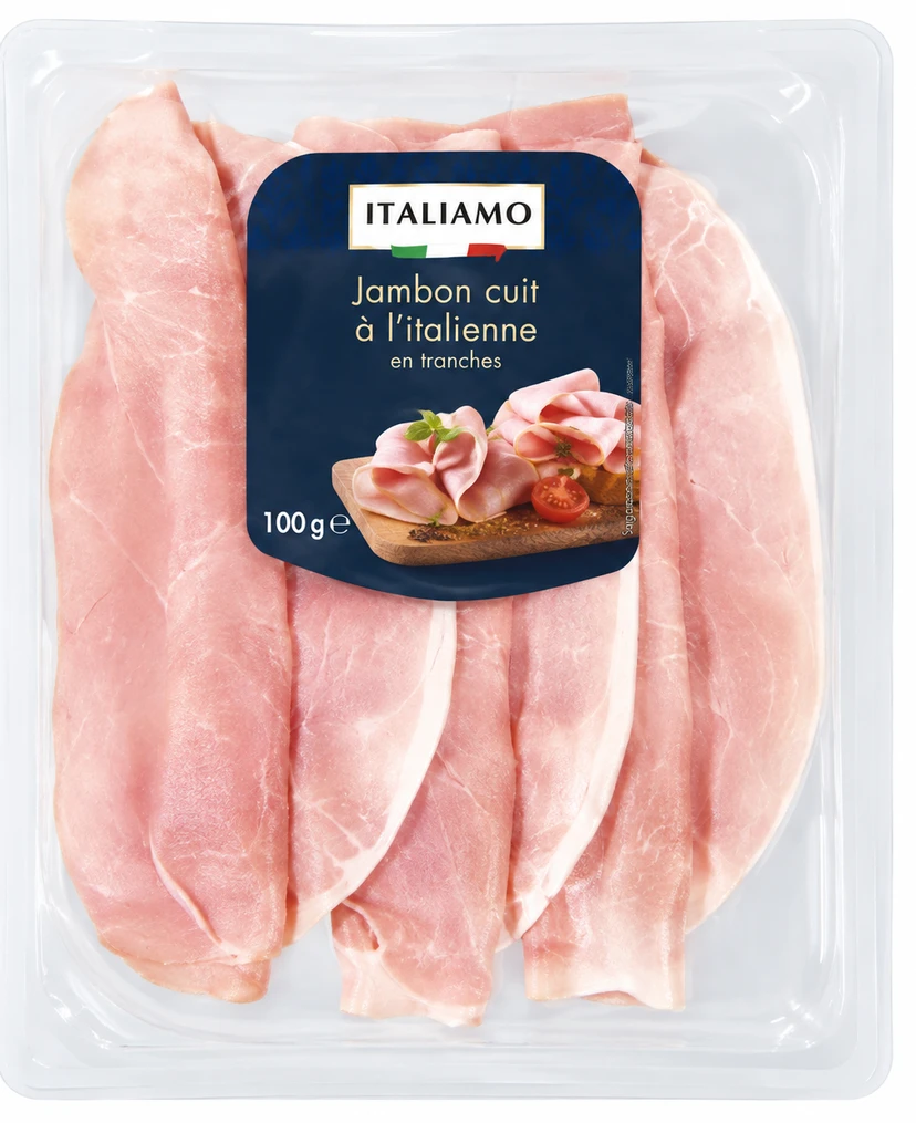 Jambon cuit à l'italienne en tranches