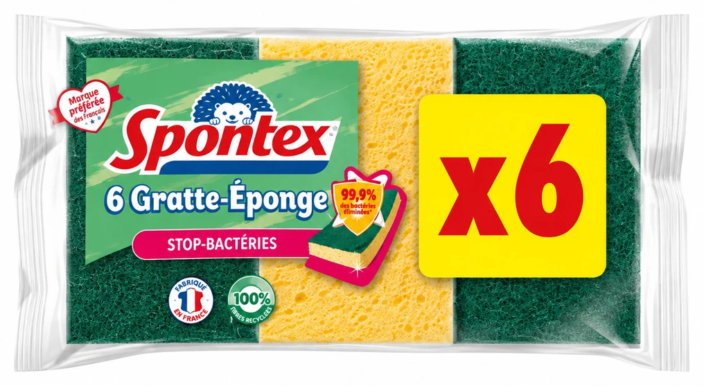 Spontex Éponges stop bactéries