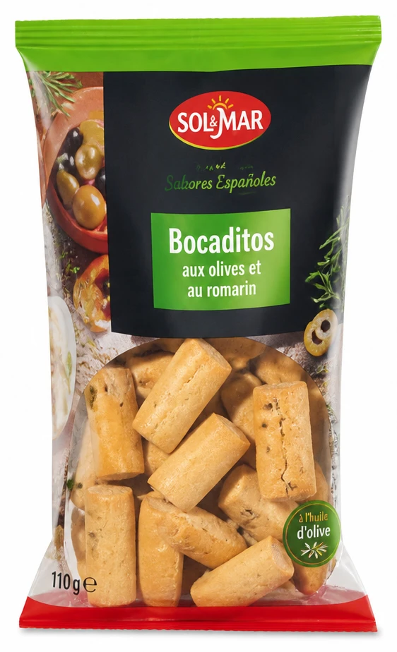 Bocaditos aux olives et au romarin
