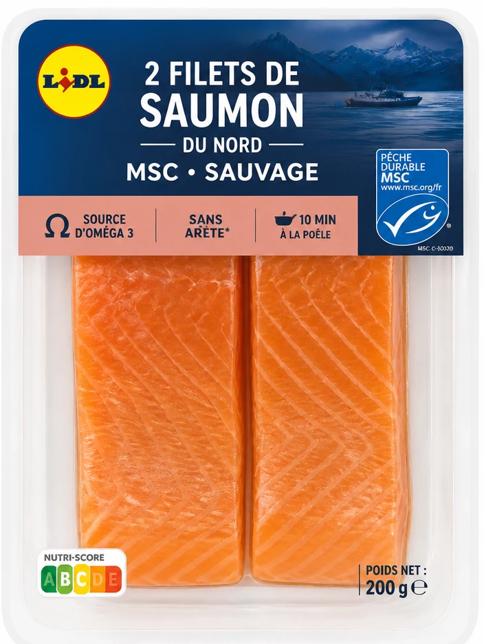 2 filets de saumon du Nord MSC sauvage