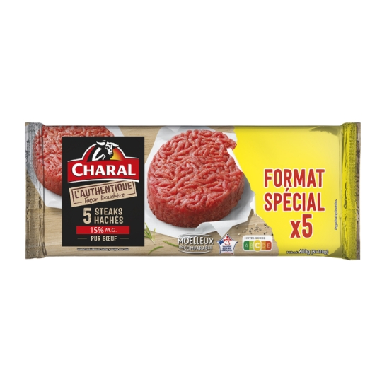 Steaks Hachés Pur Bœuf 15% MG CHARAL