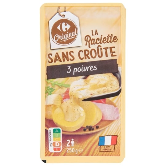 Fromage à Raclette en Tranches Poivres sans Croûte CARREFOUR ORIGINAL