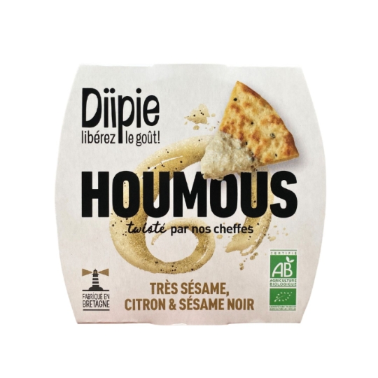 Houmous Très Sésame Citron & Sésame Noir Bio DIIPIE