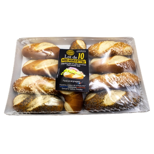 Mini-Moricettes Pain Brioché en Pâte à Bretzel Légèrement Salé POULAILLON