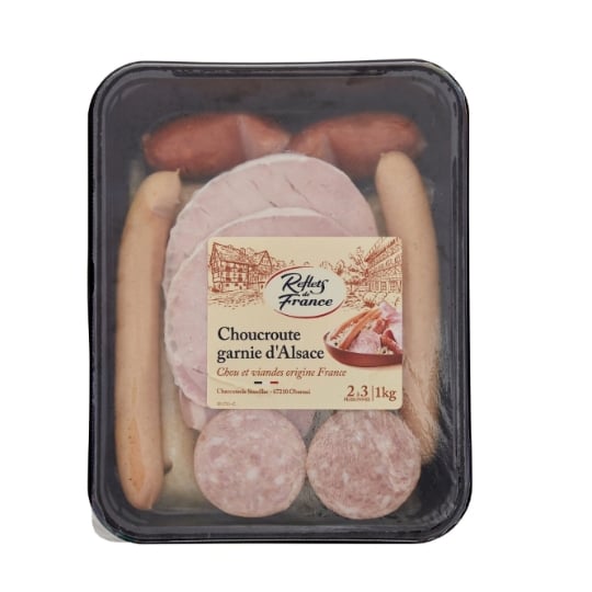 Plat cuisiné choucroute garnie d'Alsace REFLETS DE FRANCE