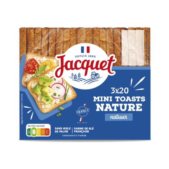 Pain Mini canapés Nature JACQUET