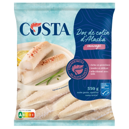 Dos de Colin d'Alaska Sauvage Sans Peau Sans Arête COSTA