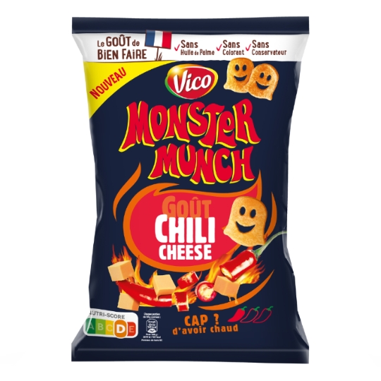 Biscuits Apéritifs Goût Chili Cheese MONSTER MUNCH