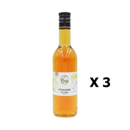 Lot 3x Vinaigre De Cidre Bio - France - Ma Pincée Bio - Bouteille 500ml MA PINCÃ‰E BIO