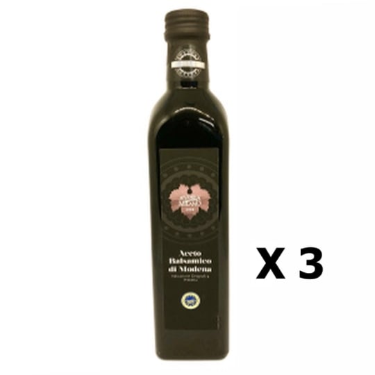 Lot 3x Vinaigre Balsamique - Aceto Balsamico Igp - Modène - Bouteille 500ml AGIDRA