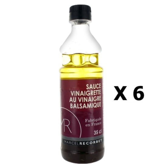 Lot 6x Sauce Vinaigrette Au Vinaigre Balsamique - Fabriquée En France - Mr - Bouteille 350ml MARCEL RECORBET - MR