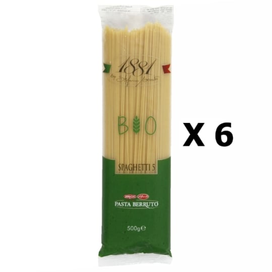 Lot 6x Pâtes Italiennes Spaghetti N°5 Bio - 1881 Pasta Berruto - Paquet 500g PASTA BERRUTO - 1881