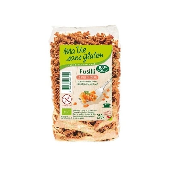 Fusilli Lentilles Corail 250g - Ma Vie Sans Gluten MA VIE SANS GLUTEN