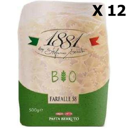 Lot 12x Pâtes Italiennes Farfalle Bio N°58 - 1881 Pasta Berruto - Paquet 500g PASTA BERRUTO - 1881