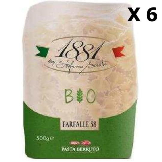 Lot 6x Pâtes Italiennes Farfalle Bio N°58 - 1881 Pasta Berruto - Paquet 500g PASTA BERRUTO - 1881