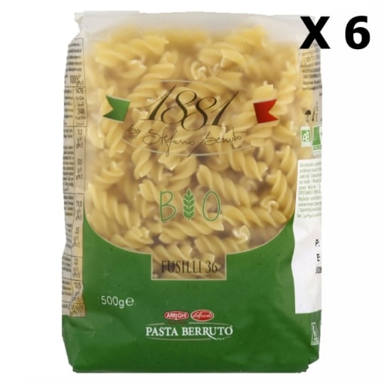 Lot 6x Pâtes Italiennes Fusilli 36 Bio - 1881 Pasta Berruto - Paquet 500g PASTA BERRUTO - 1881