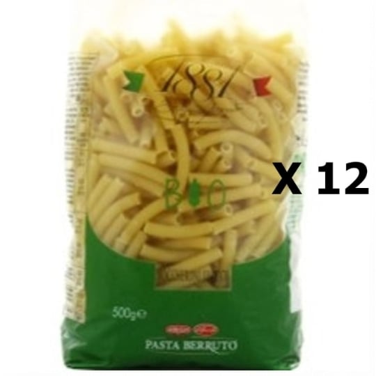 Lot 12x Pâtes Italiennes Maccaroni Bio - 1881 Pasta Berruto - Paquet 500g PASTA BERRUTO - 1881