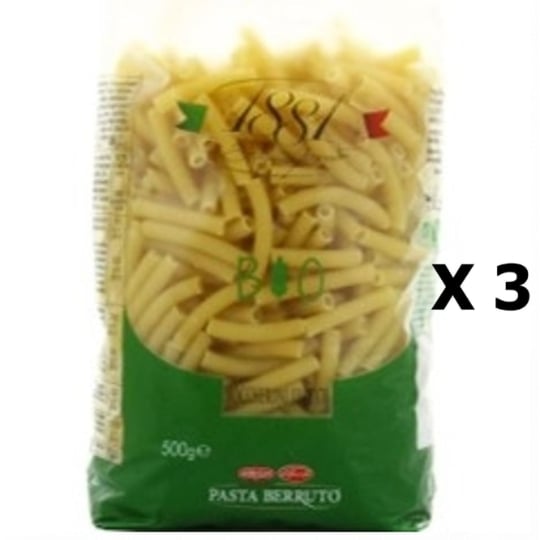 Lot 3x Pâtes Italiennes Maccaroni Bio - 1881 Pasta Berruto - Paquet 500g PASTA BERRUTO - 1881