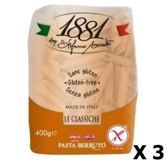 Lot 3x Pâtes Italiennes Penne N°30 - Sans Gluten - 1881 Pasta Berruto - Paquet 400g PASTA BERRUTO - 1881