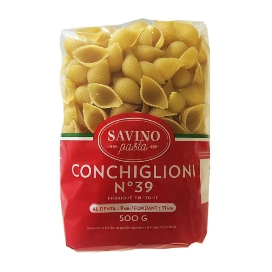 Pâtes Conchiglioni N°39  - Savino Pasta - Paquet 500g SAVINO PASTA