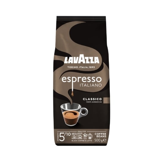 Café en Grains Espresso Italiano 100% Arabica Intensité 5 LAVAZZA