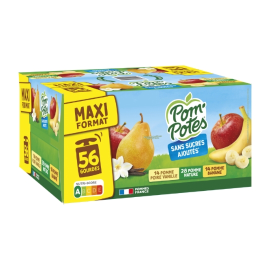 Compote pomme, poire, vanille, banane POM'POTES
