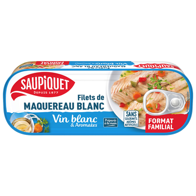 Filets de Maquereau Blanc au Vin Blanc SAUPIQUET, 235g