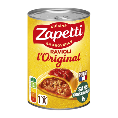 Ravioli original et sauce tomate cuisinée ZAPETTI 400g