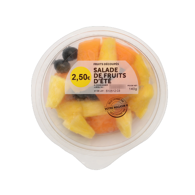 Salade de fruits d'été sélection U barquette 140g
