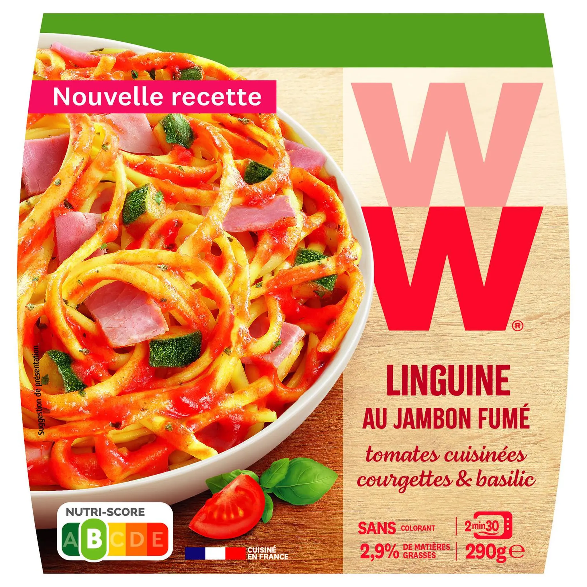 WEIGHT WATCHERS Linguine au jambon cru