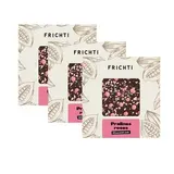 Lot de 3 x Carré de Chocolat Noir & Pralines Roses, Frichti (80 g)