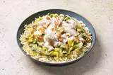 Lieu noir grillé, riso & fondue de poireaux coco, Frichti (410 g)