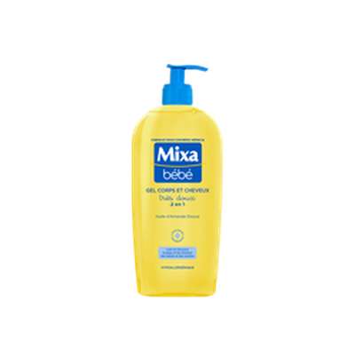 Gel lavant 2 en 1 corps et cheveux, Mixa Bébé (400 ml)