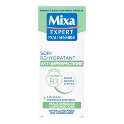 Crème visage hydratante 2en1 anti-imperfection, Mixa (50 ml)