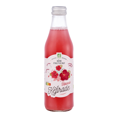 Kéfir d'eau et de fruits hibiscus bio KEFIRADE 25cl